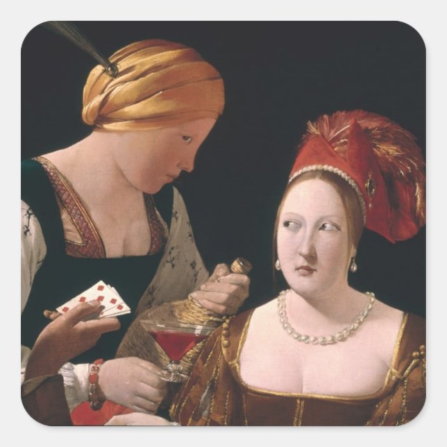 Sticker Carré La Cheat avec l'As des Diamants (Devant)