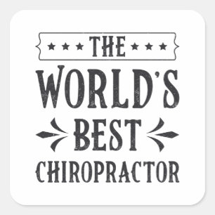 Sticker Carré La colonne vertébrale chiropratique du meilleur ch
