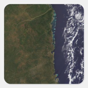 Sticker Carré La côte du Mozambique