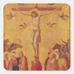 Sticker Carré La crucifixion (tempera sur le panneau)