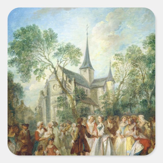 Sticker Carré La Danse Mariage (Devant)