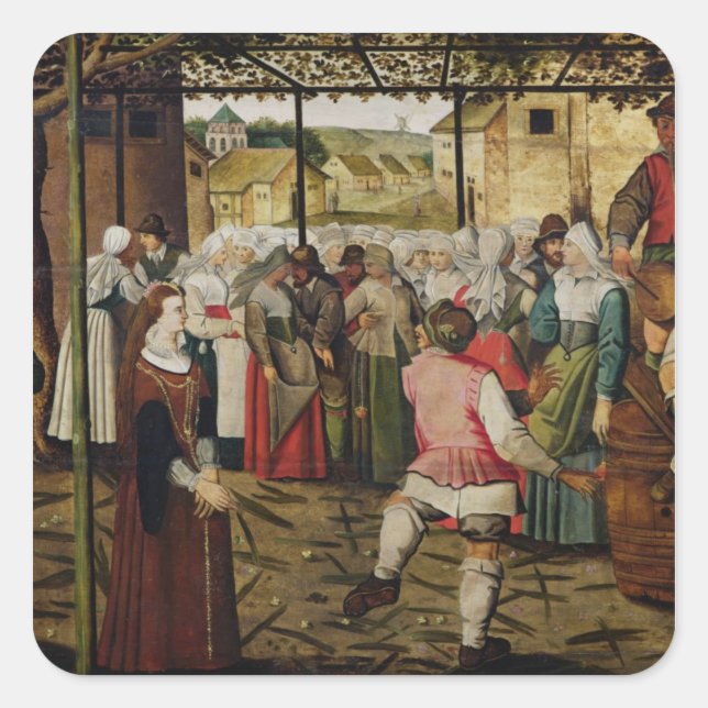 Sticker Carré La danse rustique (Devant)