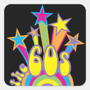 Sticker Carré La décennie des années 60 60s