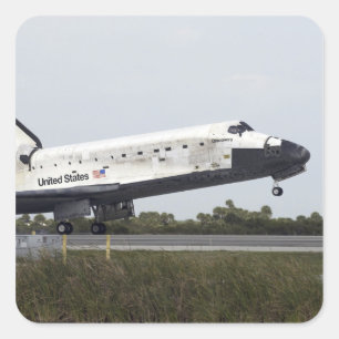 Sticker Carré La découverte de navette spatiale atterrit