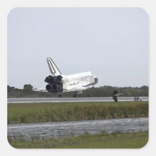 Sticker Carré La découverte de navette spatiale atterrit 3