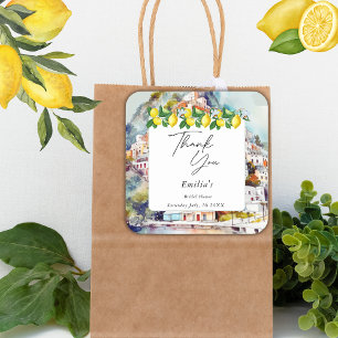 Sticker Carré La Dolce Vita Fête de Mariage Italienne d'Été