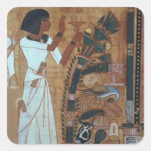 Sticker Carré La Fumigation d'Osiris, page du Livre du