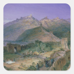Sticker Carré La Grande Muraille de la Chine, 1886 (la semaine)
