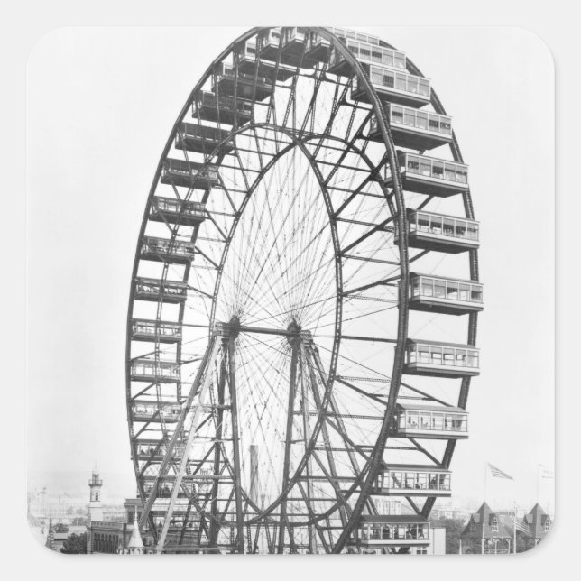 Sticker Carré La grande roue de la Columbie mondiale (Devant)