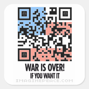 Sticker Carré La guerre est terminée !