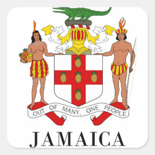 Sticker Carré La JAMAÏQUE - symbole/manteau des