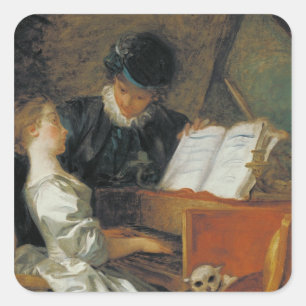 Sticker Carré La leçon de musique