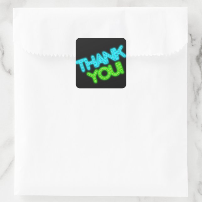 Sticker Carré La lumière dans le Merci sombre (Sac)