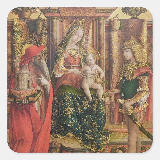Sticker Carré La Madonna della Rondine, après 1490 (Devant)