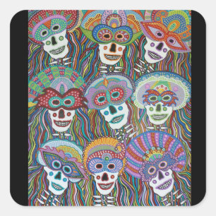 Sticker Carré La Mascarada de los Muertos