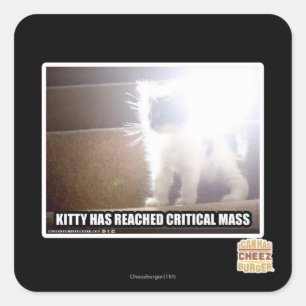 Sticker Carré La masse critique Kitty