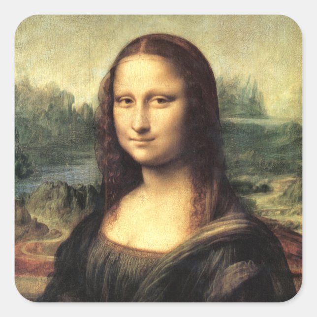 Sticker Carré La Mona Lisa Leonardo da Vinci (Devant)
