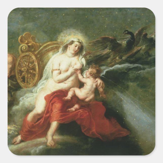 Sticker Carré La naissance de la voie lactée, 1668 (Devant)