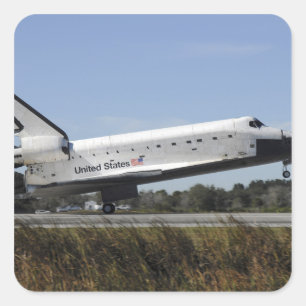 Sticker Carré La navette spatiale l'Atlantide atterrit