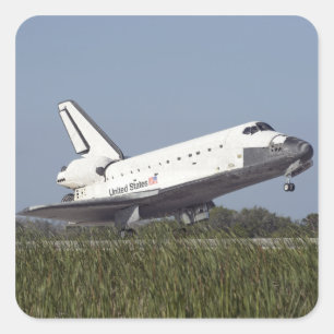 Sticker Carré La navette spatiale l'Atlantide atterrit sur la