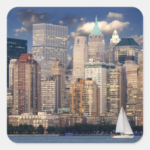 Sticker Carré La navigation sur la rivière Hudson à New York