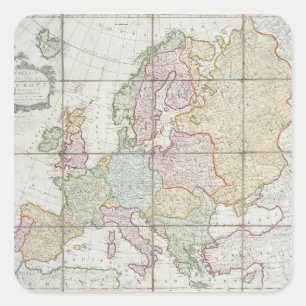 Sticker Carré La nouvelle carte de Wallis de l'Europe