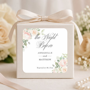 Sticker Carré La Nuit Avant les Roses Soft Blush de Mariage