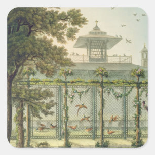 Sticker Carré La phasanterie, gravée par Joseph Constantine Sta