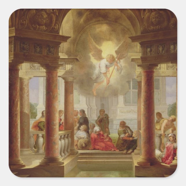 Sticker Carré La piscine de Bethesda, 1645 (Devant)