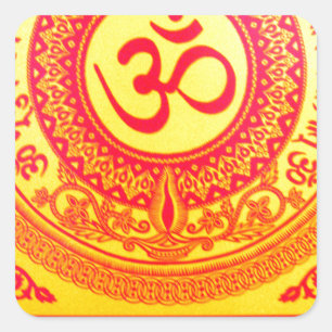 STICKER CARRÉ LA PLUPART D'INCANTATION INDOUE SACRÉE DE GAYATRI