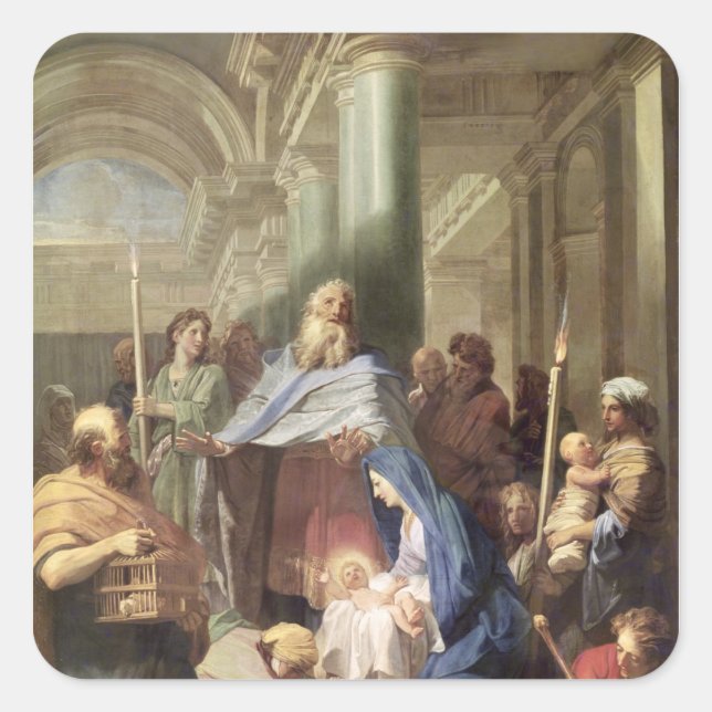 Sticker Carré La présentation dans le Temple, 1692 (Devant)