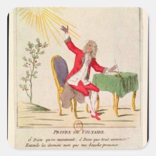 Sticker Carré La prière de Voltaire