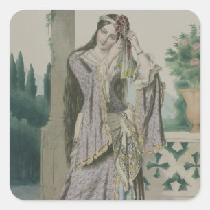 Sticker Carré La princesse Helen, gravée par les frères Thierry,