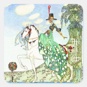 Sticker Carré La princesse Minotte de Kay Nielsen