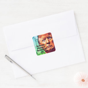 Sticker Carré La racine de tout Trump maléfique