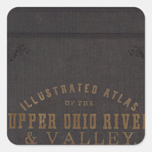 Sticker Carré La rivière Ohio et vallée supérieures 11