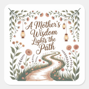 Sticker Carré La sagesse d'une mère éclaire le chemin