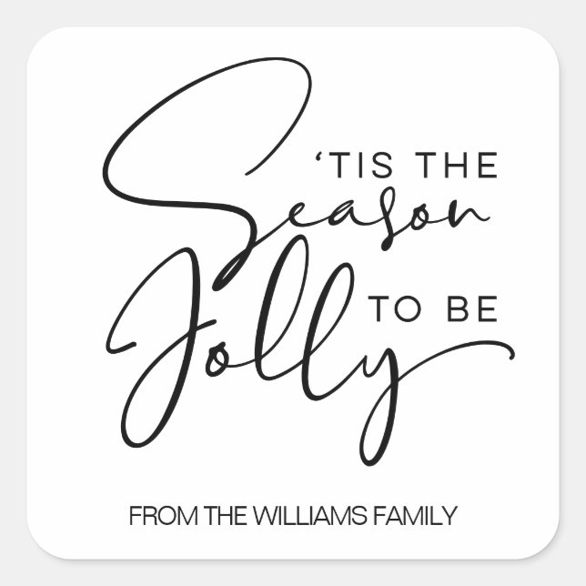 Sticker Carré La saison pour être Jolly Holiday (Devant)