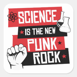 STICKER CARRÉ LA SCIENCE EST LE NOUVEAU ROCHER DE PUNK