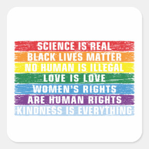 Sticker Carré la science est réelle - la matière noire