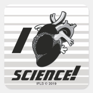 Sticker Carré La Science I (de coeur anatomique)