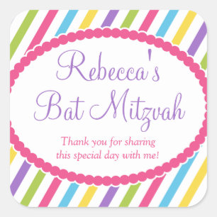 Sticker Carré La sucrerie barre le bat mitzvah