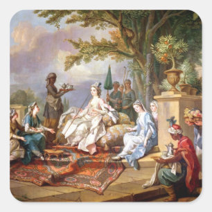 Sticker Carré La Sultanine servie par ses eunuques