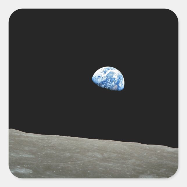 Sticker Carré la terre de l'univers lune (Devant)