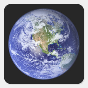 Sticker Carré La terre évidente : Le marbre bleu