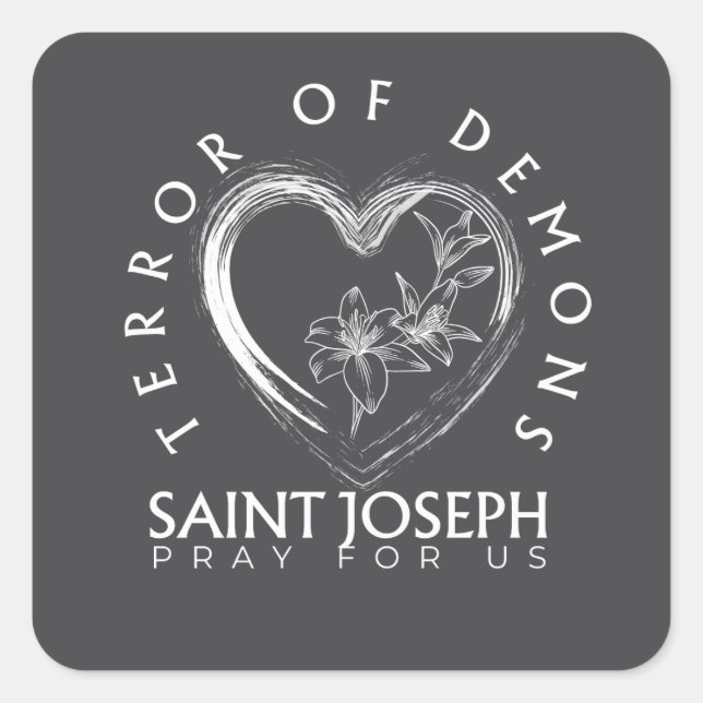 Sticker Carré La terreur des démons de saint Joseph (Devant)