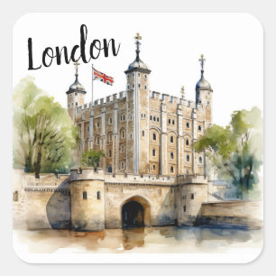Sticker Carré La Tour de Londres : Gardien de l'Histoire britann