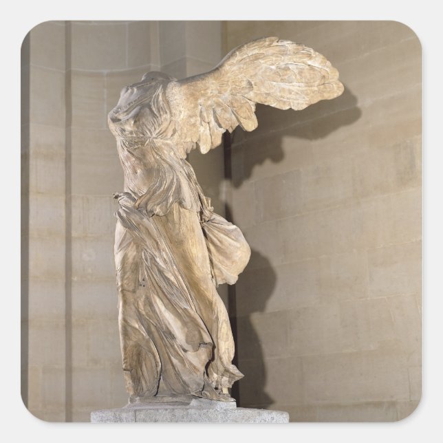 Sticker Carré La victoire de Samothrace (Devant)