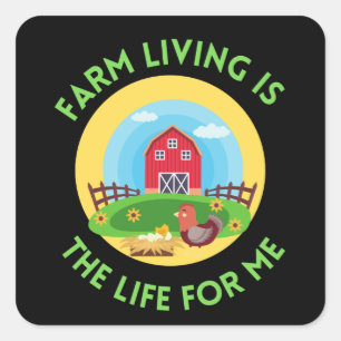Sticker Carré la vie agricole est pour moi la vie