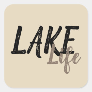 Sticker Carré LA VIE DU LAC nautique